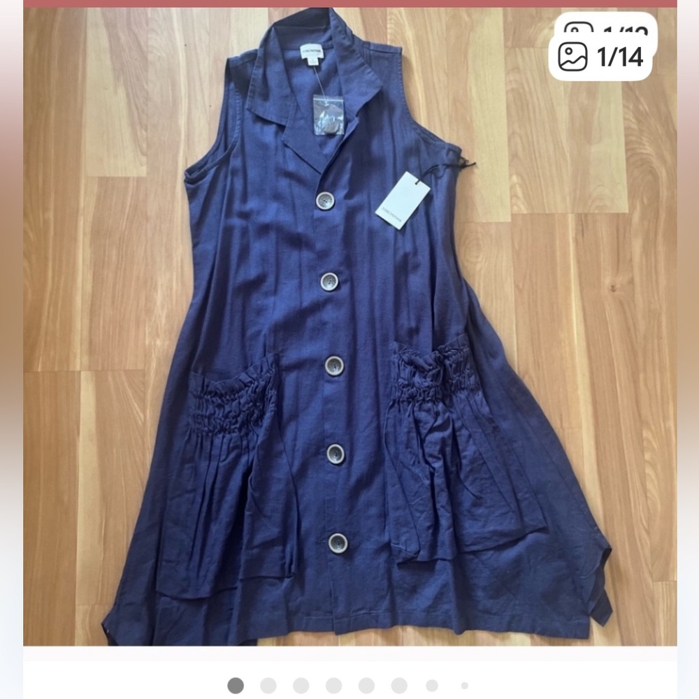 New For Cynthia Navy Blue Midi Dress - Picture 15 of 15